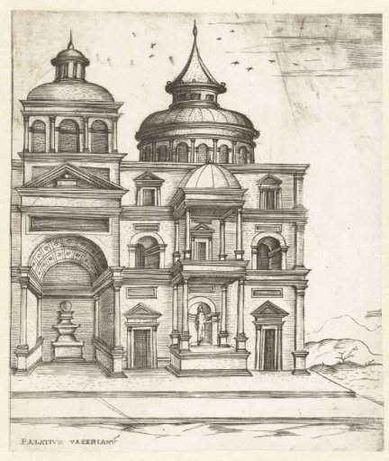 Part of the exterior of a classical palace