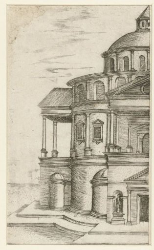 Part of the exterior of a classical temple