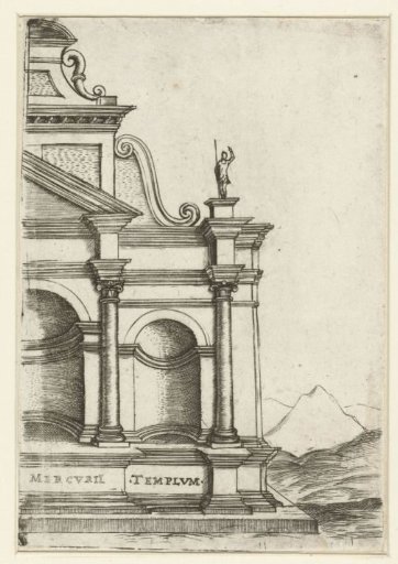 Part of the exterior of a classical temple