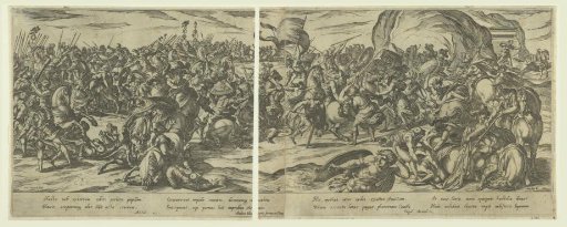 The death of Camillus in the battle between Greeks and Romans