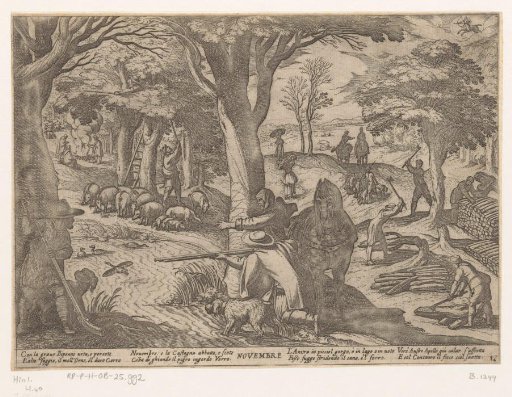 November: Bird hunting and felling trees (Sagittarius)