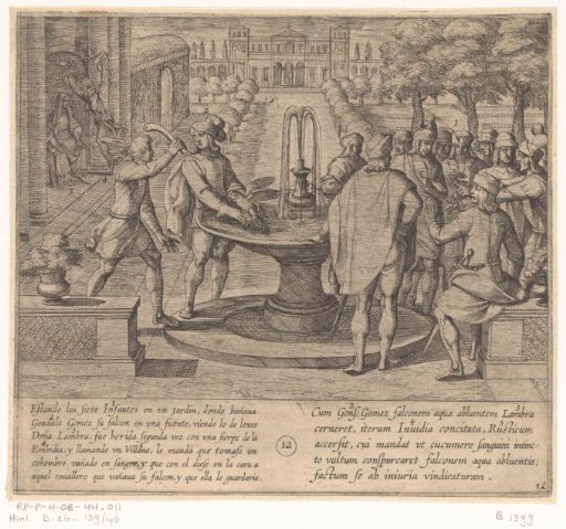 At the Order of Doña Lambra, a Villager Strikes Gonzalo Gomez with a Cucumber Dipped in Blood
