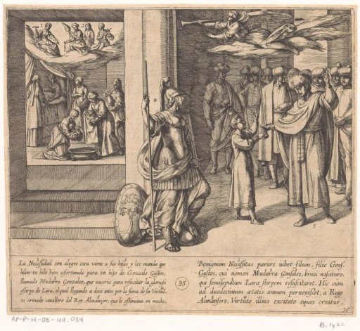 The Fates Weave the Thread of Life of Mudarra, Who Is Knighted by Almanzor