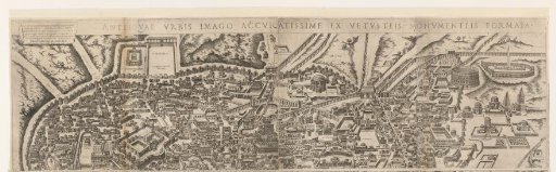 Map of Rome in the time of Emperor Augustus (upper sheet)