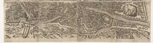 Map of Rome in the time of Emperor Augustus (lower sheet)