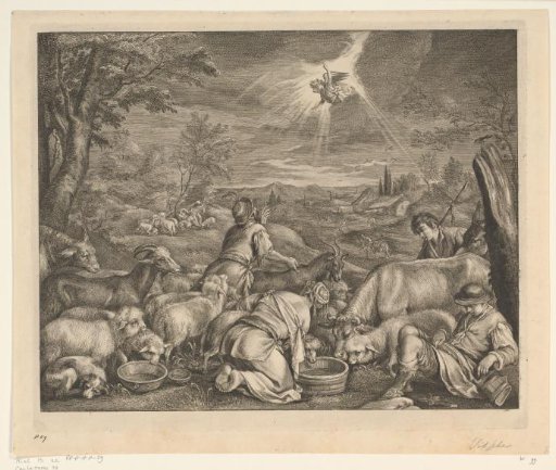 Abraham departs for Shechem / The Annunciation to the Shepherds