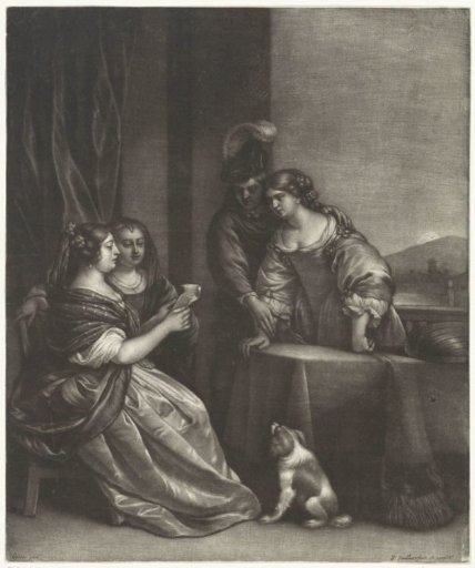 A Woman Reading a Letter on a Terrace
