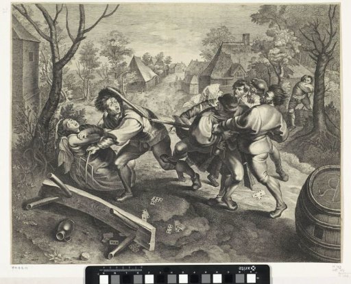 Fighting peasants after a card game