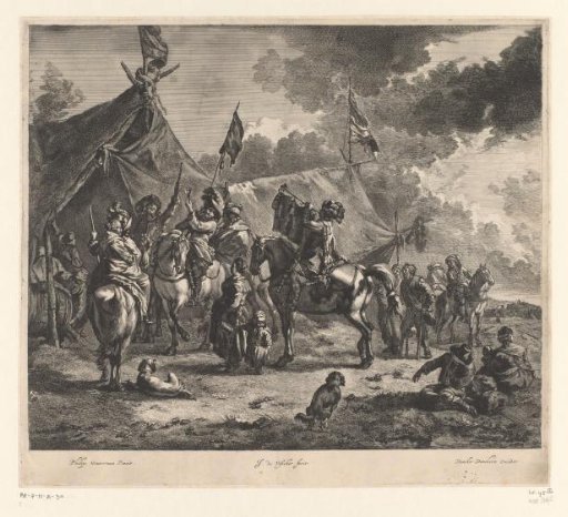 Herald in a military camp
