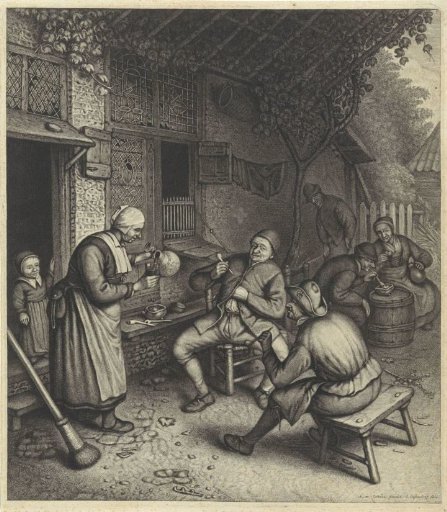 Peasants on the terrace in front of an inn