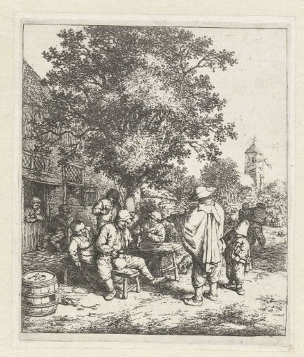 Violinist and a young hurdy-gurdy player