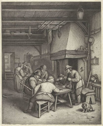 Peasant Interior with Backgammon Players