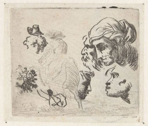 Study Sheet with Heads and Rider