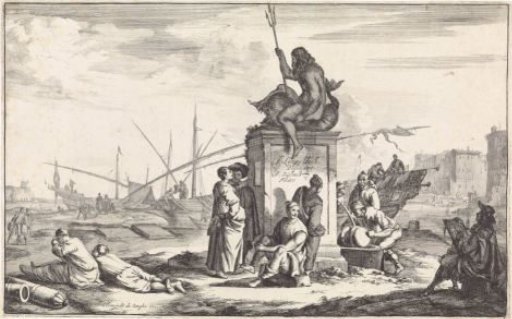 Harbour with the statue of Neptune