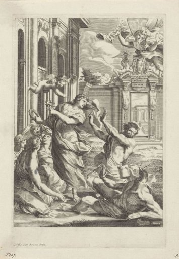 Man with a snail's head and Flora