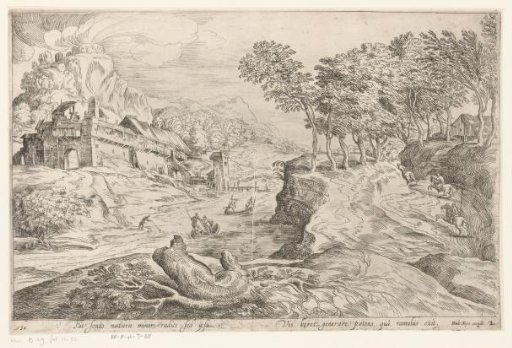 River Landscape with Riders