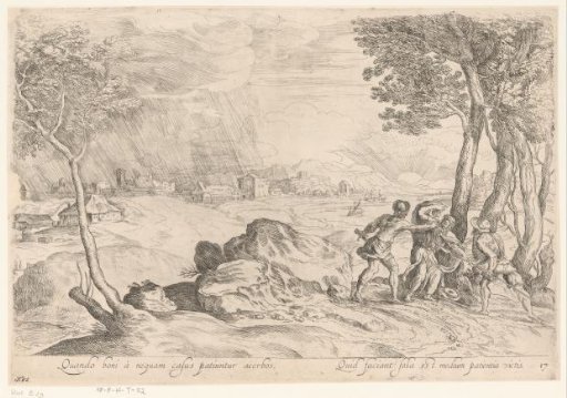 Landscape with Two Robbers Attacking an Old Man on the Right