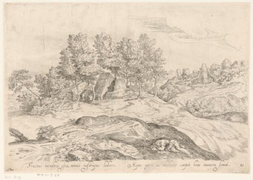 Landscape with a sleeping man