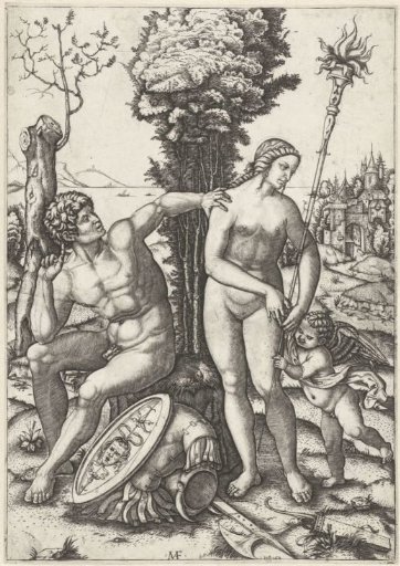 Mars and Venus as a Lovers' Pair with Cupid