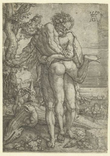 Hercules Fighting the River God Achelous