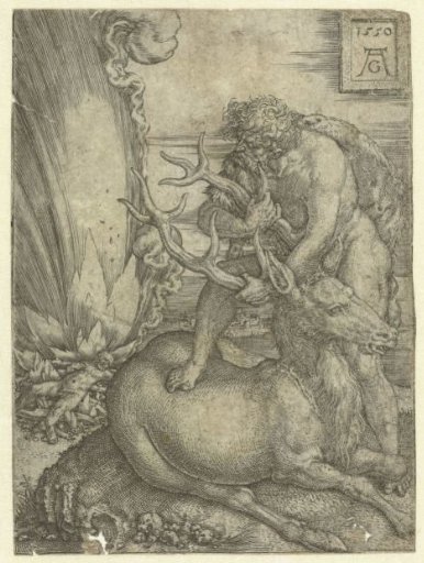Hercules catches the Arcadian stag