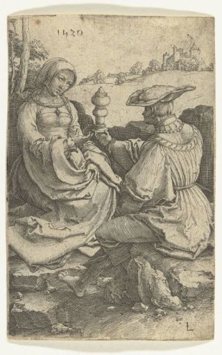 Gentleman and Lady Seated in a Landscape
