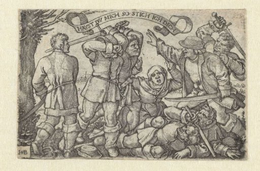 Fighting peasants with swords