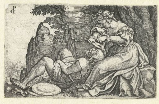 Delilah Cutting Samson's Hair