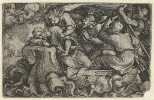 The Disciples Waking the Sleeping Christ During a Storm on the Sea of Galilee