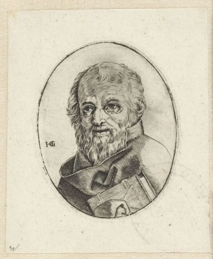 Portrait of an old man with a book