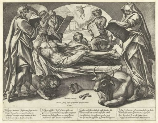 The Dead Christ and the Four Evangelists