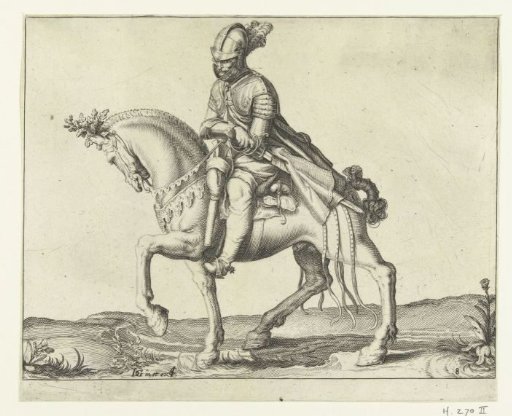 Horseman drawing his sword