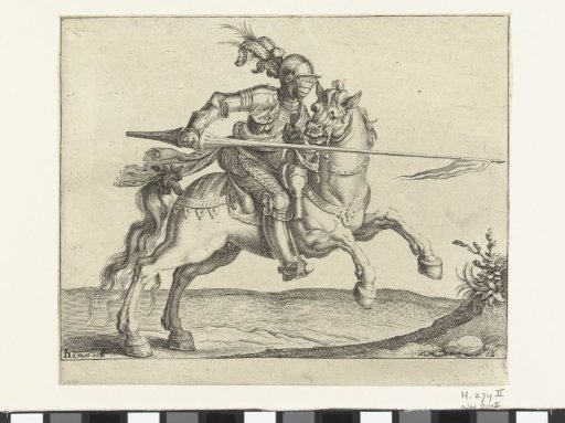 Lancer, attacking to the right