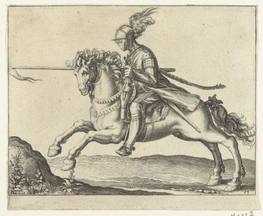 Lancer, attacking to the left