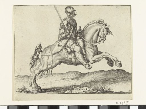 Horseman with drawn sword