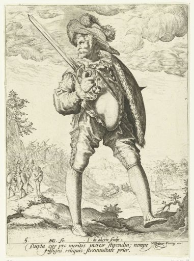 Soldier with sword and shield