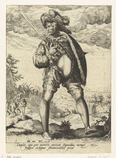 Soldier with sword and shield