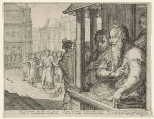 Lycurgus gives a lecture on the benefits of education