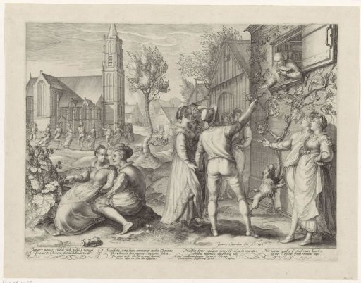 Young couples make merry and ignore the warnings of a scholar