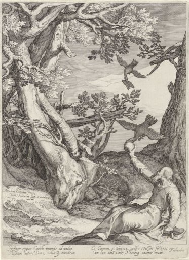 Elijah Fed by Ravens in the Wilderness