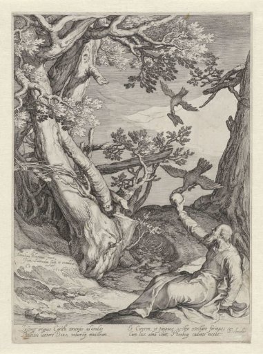Elijah Fed by Ravens in the Wilderness