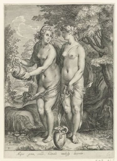Two of Diana's Nymphs by a Stream