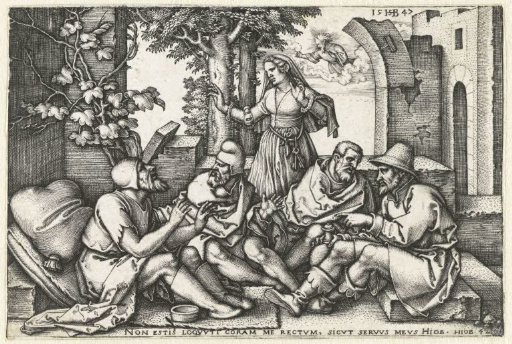 Job in conversation with his friends