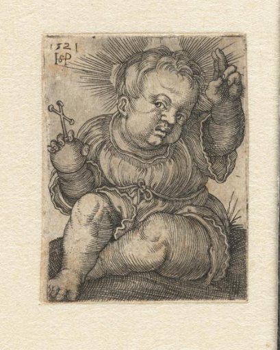 Christ Child with imperial orb making a blessing gesture
