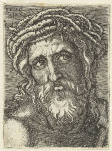 Head of Christ with crown of thorns