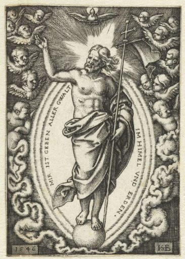 Christ as Salvator Mundi standing on the globe