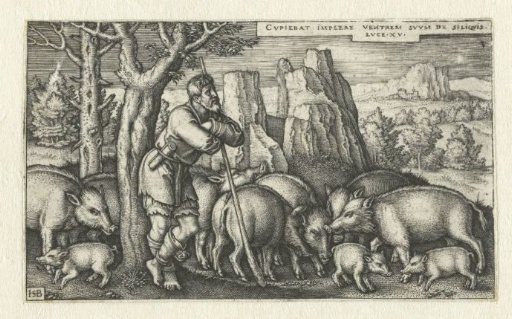 The Prodigal Son Tending Swine