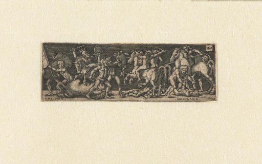 Battle between Greeks and Trojans during the Trojan War