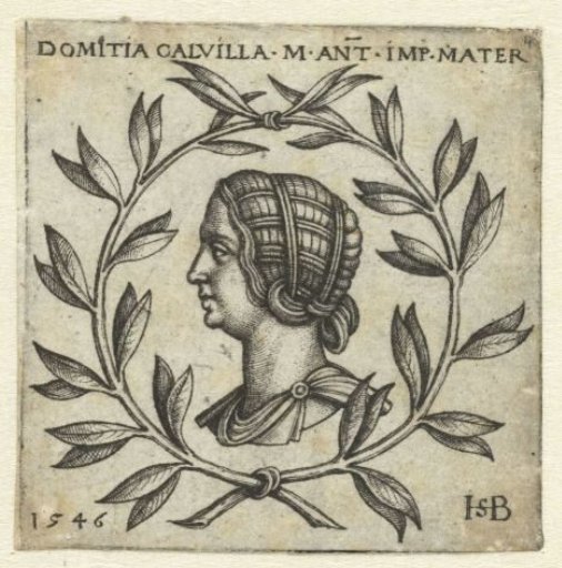 Bust of Domitia Calvilla in a laurel wreath