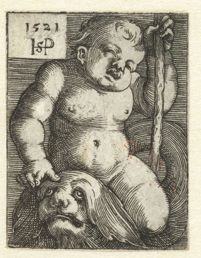 Putto on a dolphin